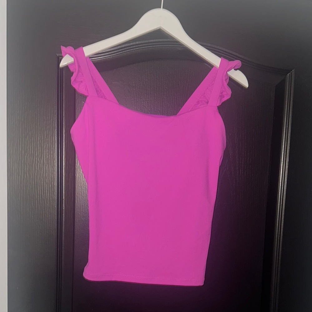 Lily Dark Lilac  Ruffle Strap Women's Top